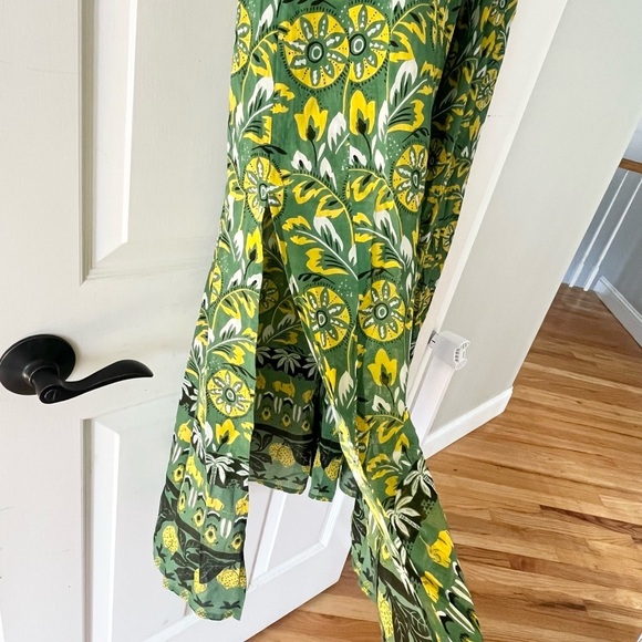 Roller Rabbit Green Zana Button-Down Maxi Dress - Picture 5 of 11